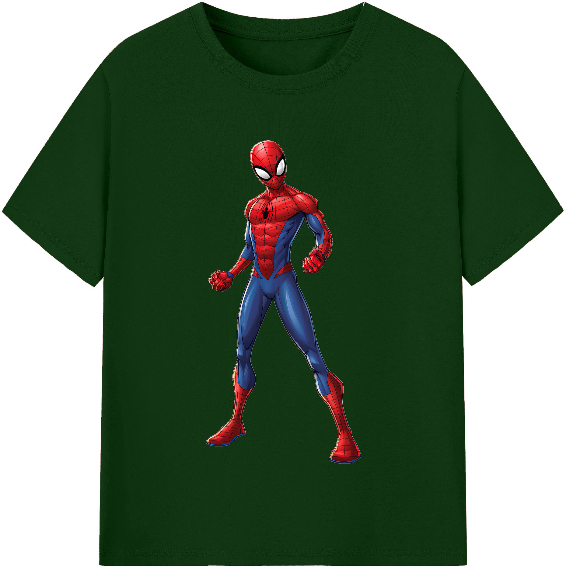 （画像用） Spider Man スパイダーマン 綿100％半袖Tシャツ（フロントプリント）